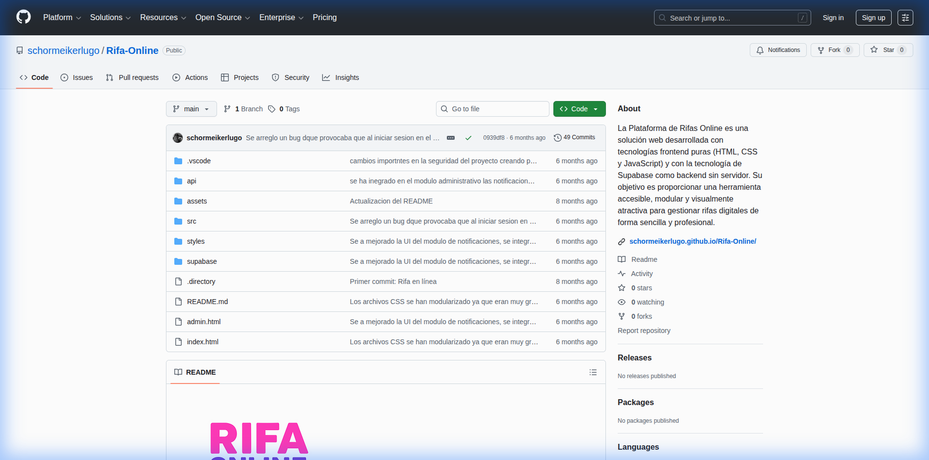 RIFA ONLINE screenshot